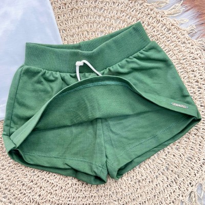 Conj Blusa Tulipas e Shorts Saia Verde